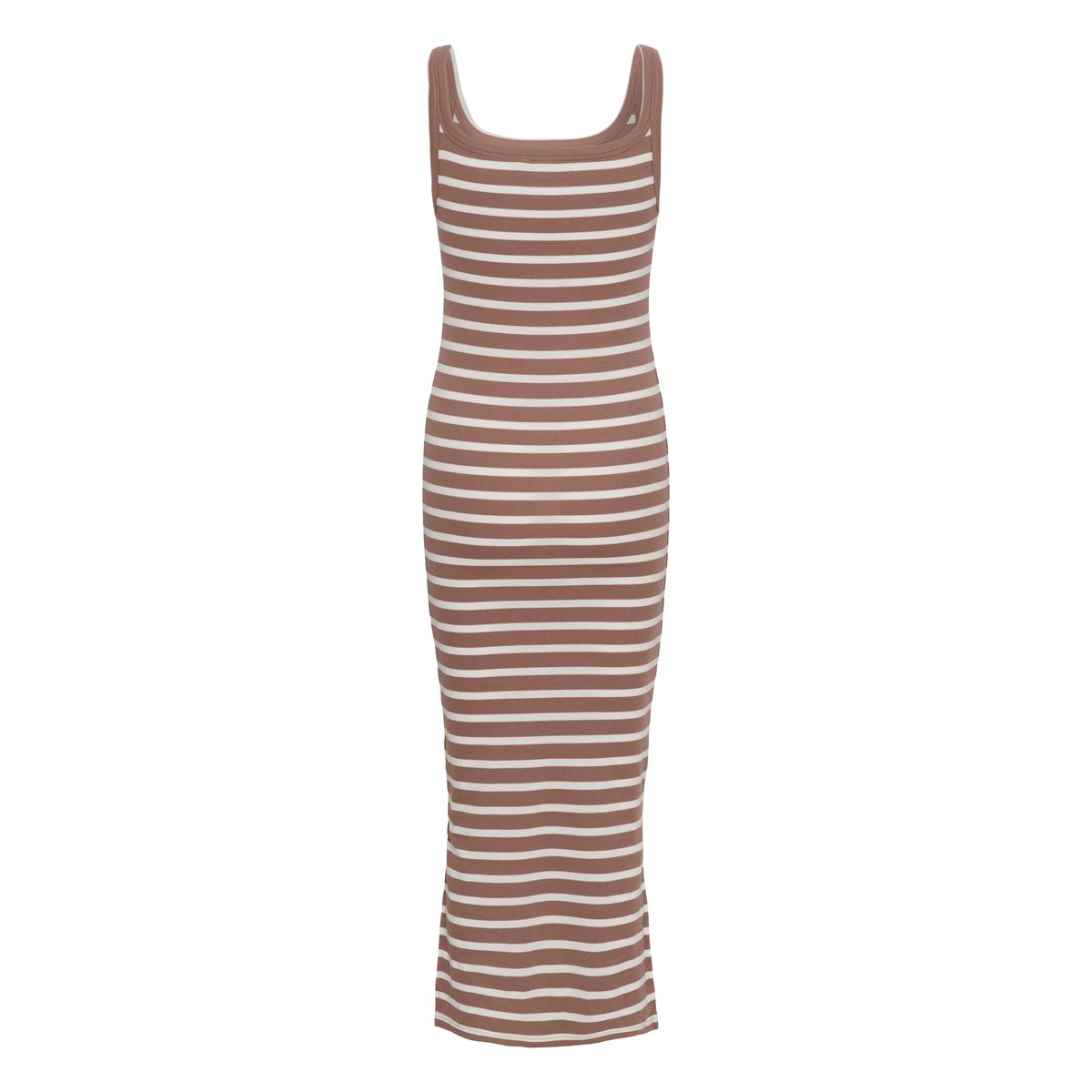 Robe marron brownie/chalk stripes, KAFFE