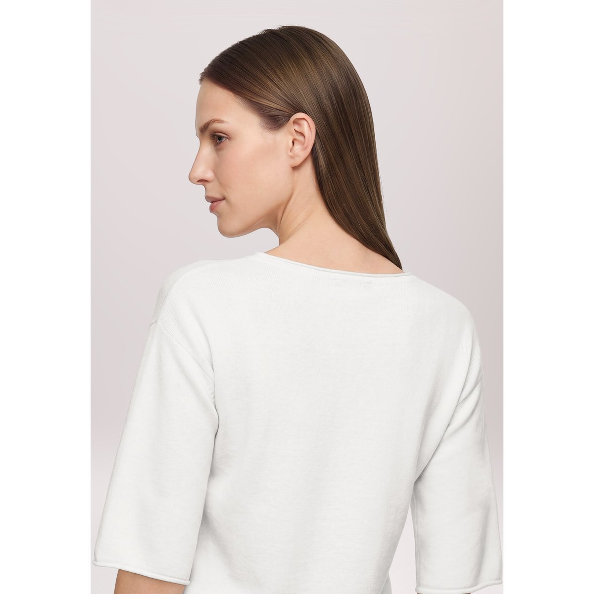 Pull-over en maille manches courtes blanc, BETTY BARCLAY