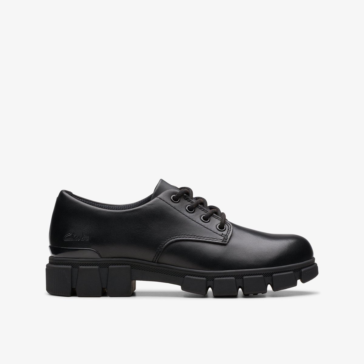 Derbies Cuir Coupe Large EVEN LACE K noir, CLARKS
