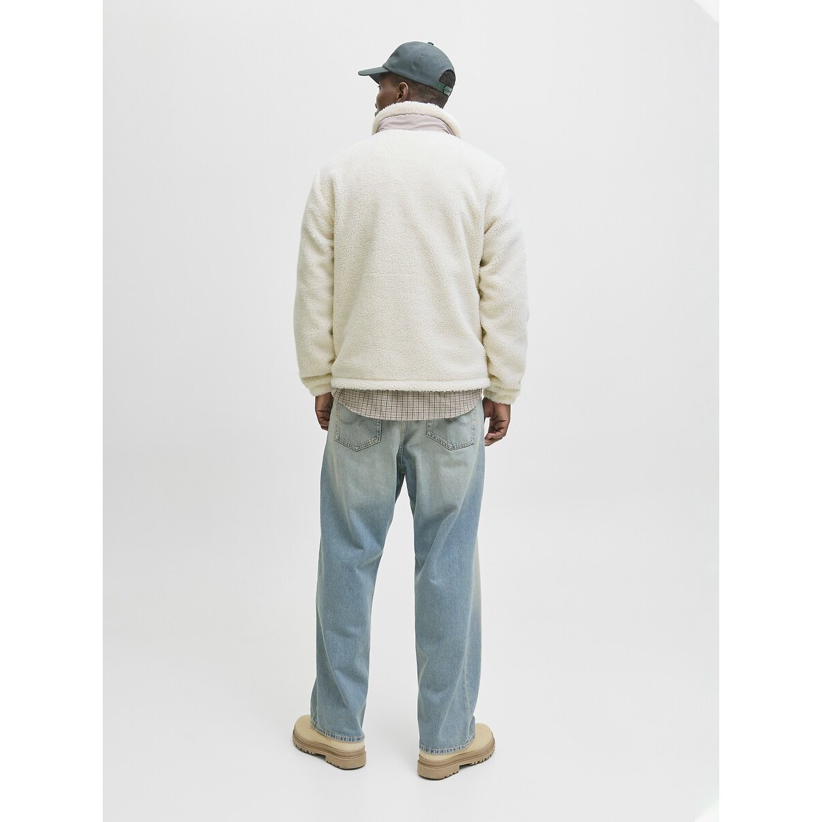 Sherpa Jacket with Contrasting Pocket off-white, JACK & JONES