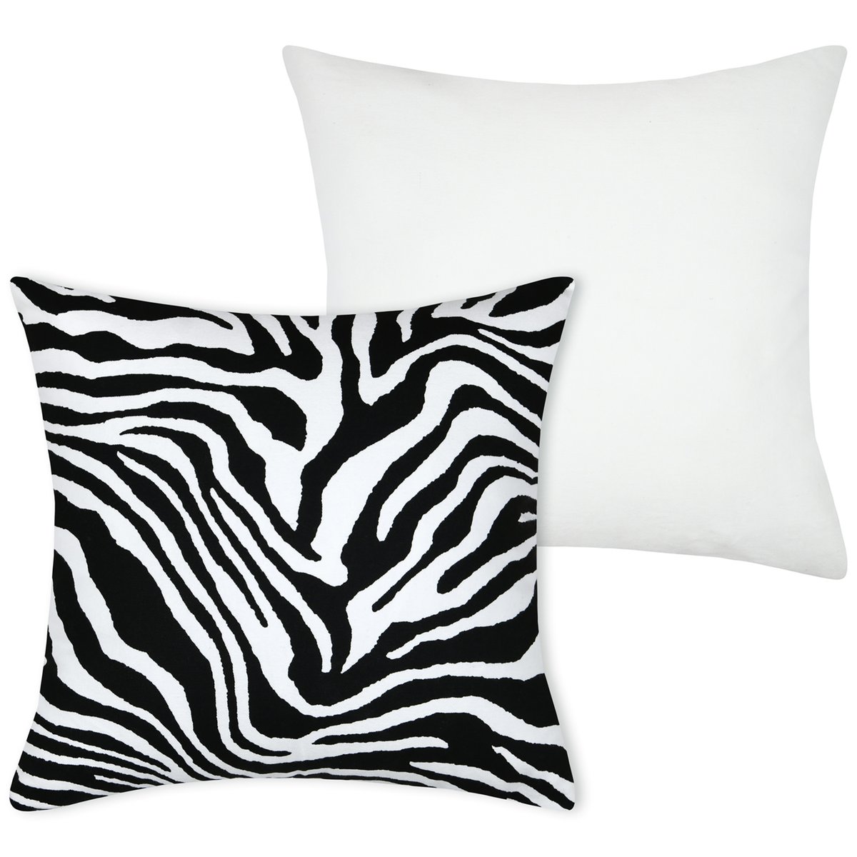 Housse de coussin imprimée motif zébré noir, LOVELY CASA