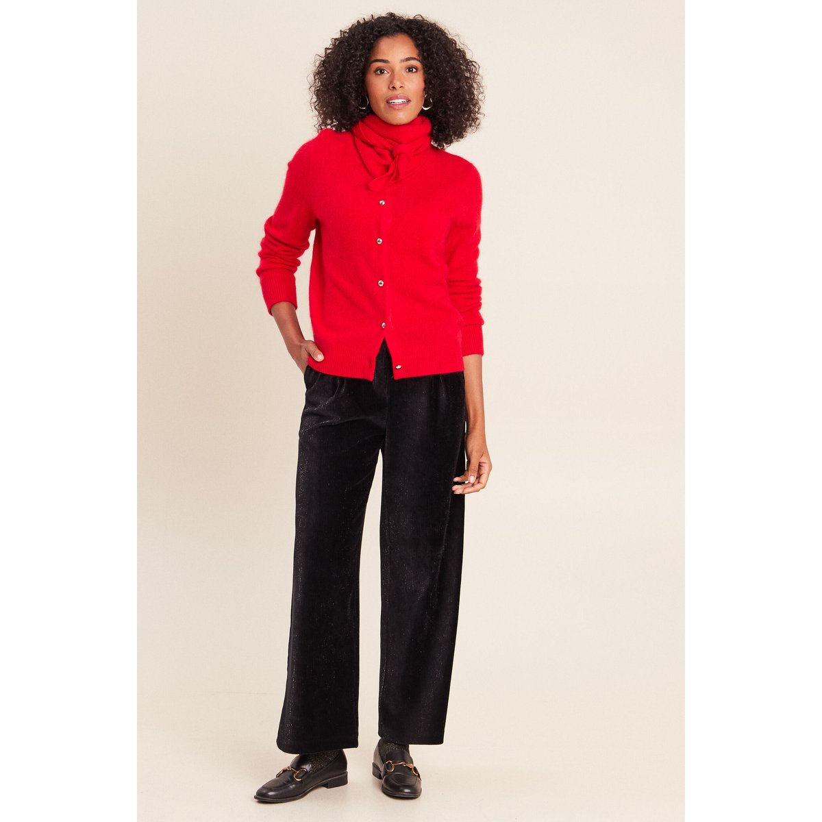 Pantalon en velours noir, BREAL