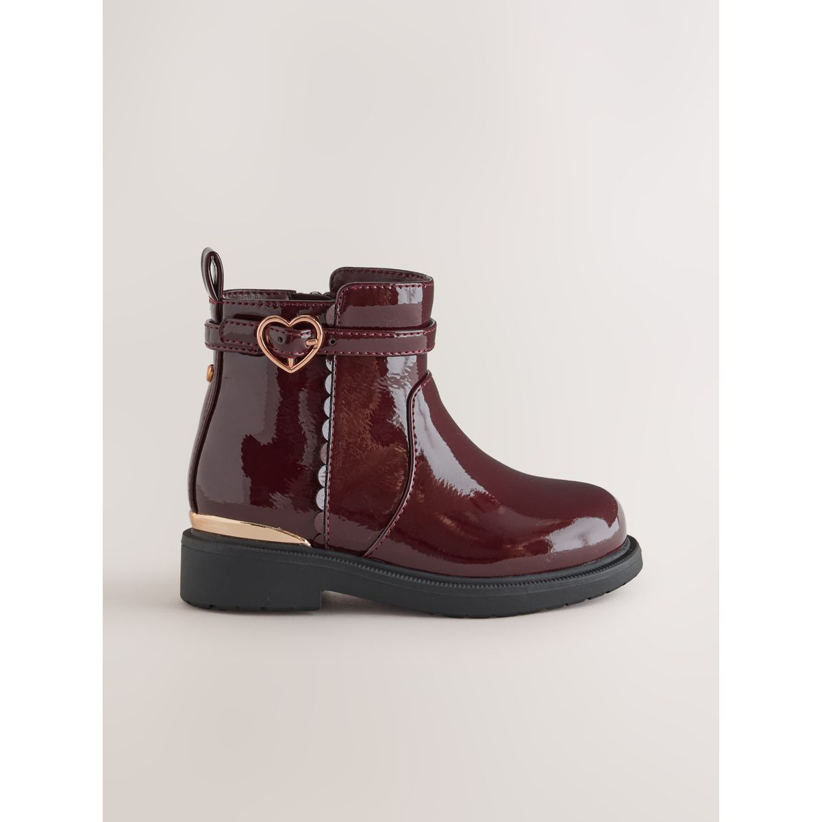 Bottines rouge bourgogne verni, NEXT