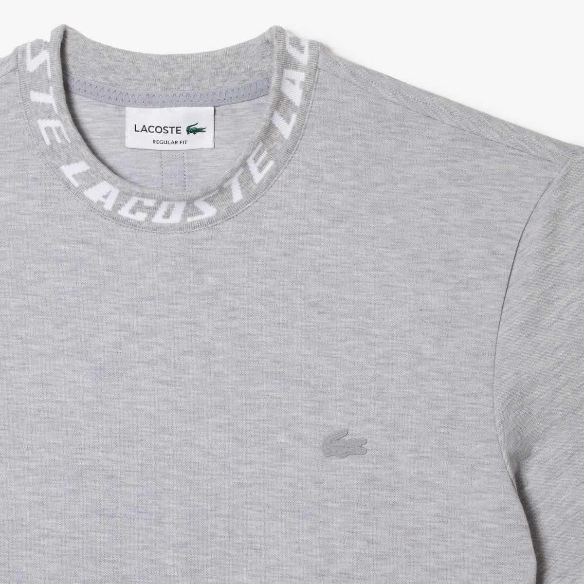T-shirt droit gris-cca, LACOSTE