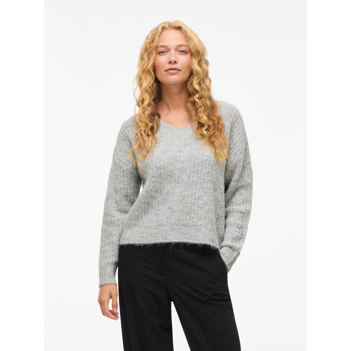 Pull En Maille medium grey melange, VILA