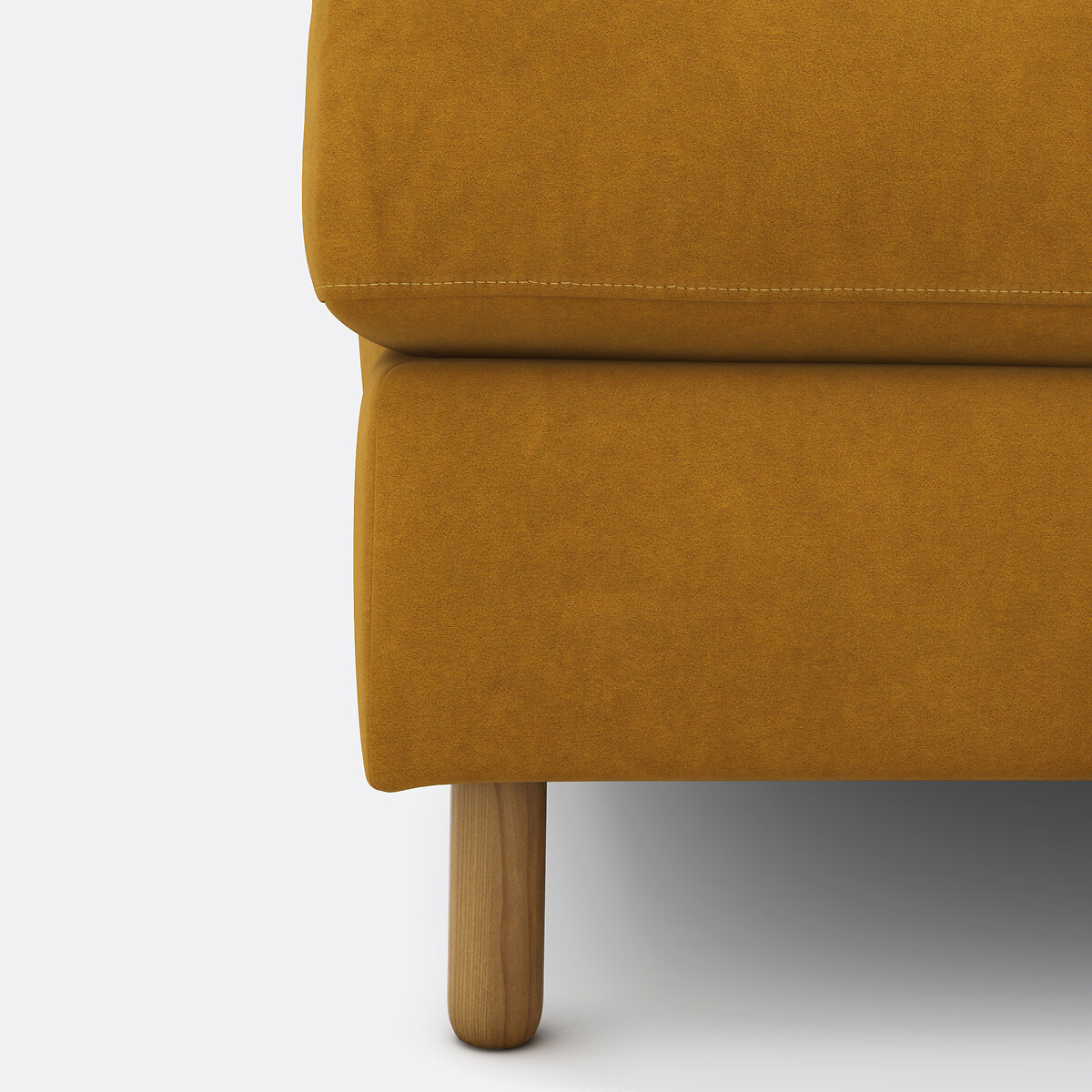 Sofá cama rinconero izquierdo de 4 plazas, terciopelo, LOMÉO ocre , LA REDOUTE INTERIEURS