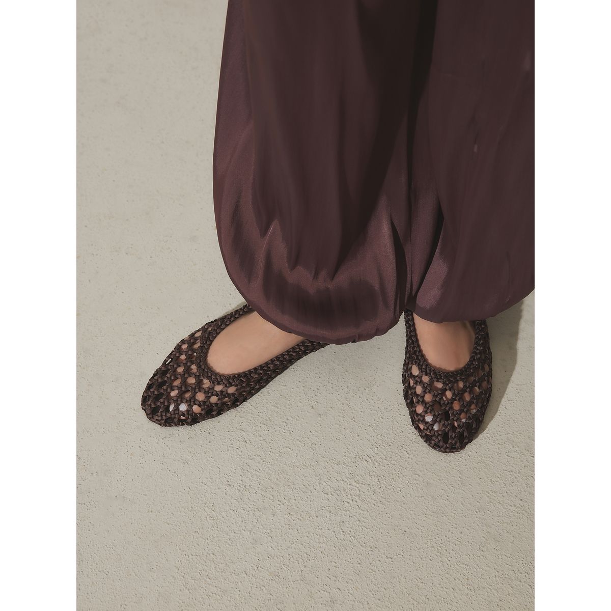 Ballerines en satin tissé forever comfort® marron chocolat, NEXT