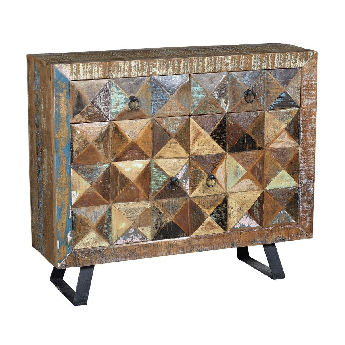 Buffet 2 tiroirs - DRISELLA marron, DECORATION D’AUTREFOIS