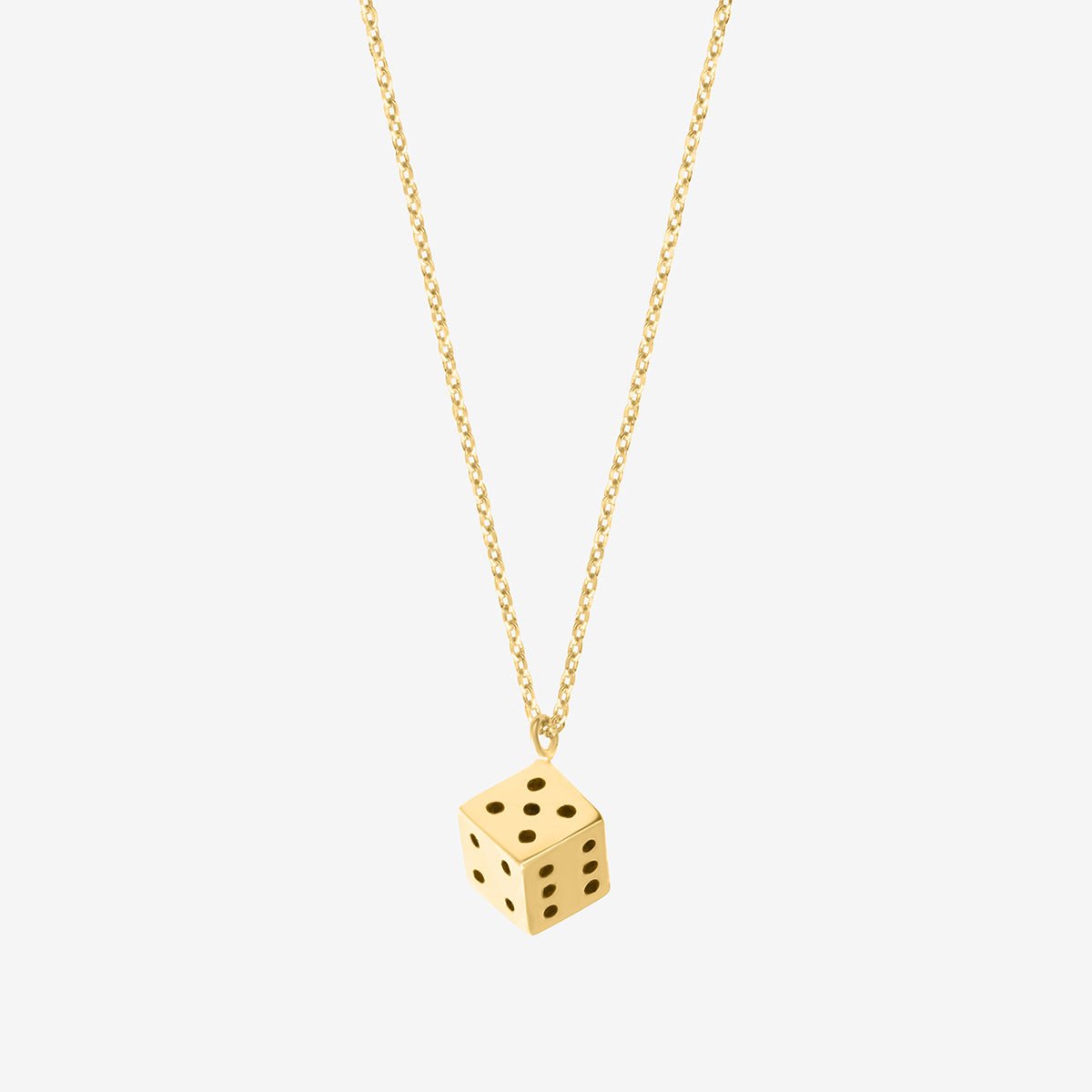 Collier doré jet dé - casino noir, CAROLINE NAJMAN