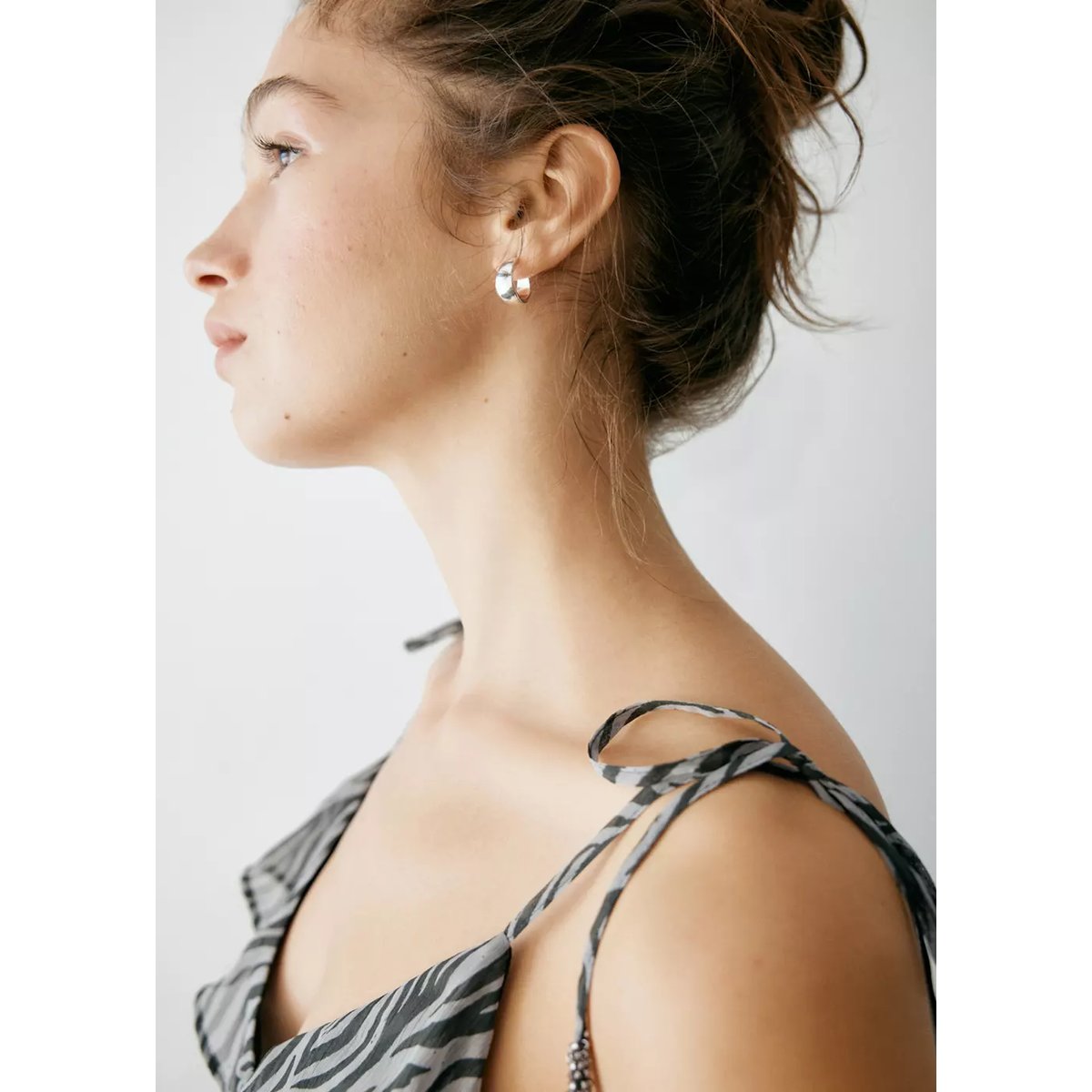 Top imprimé animal avec perles noir, MANGO TEEN