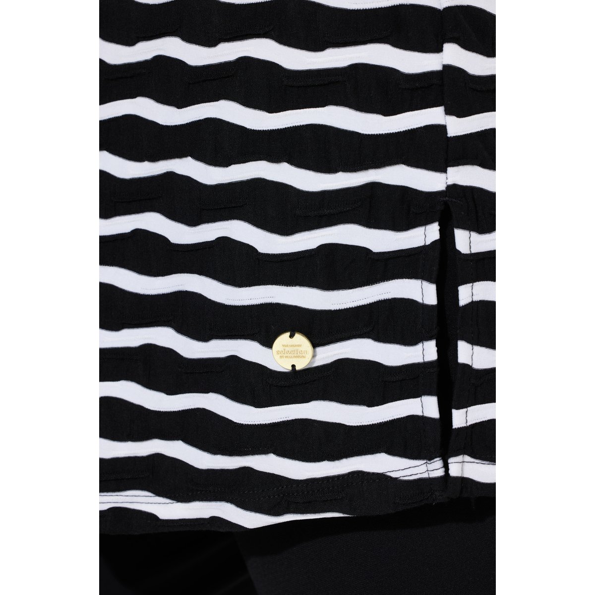 T-shirt col rond et manches courtes noir, ULLA POPKEN