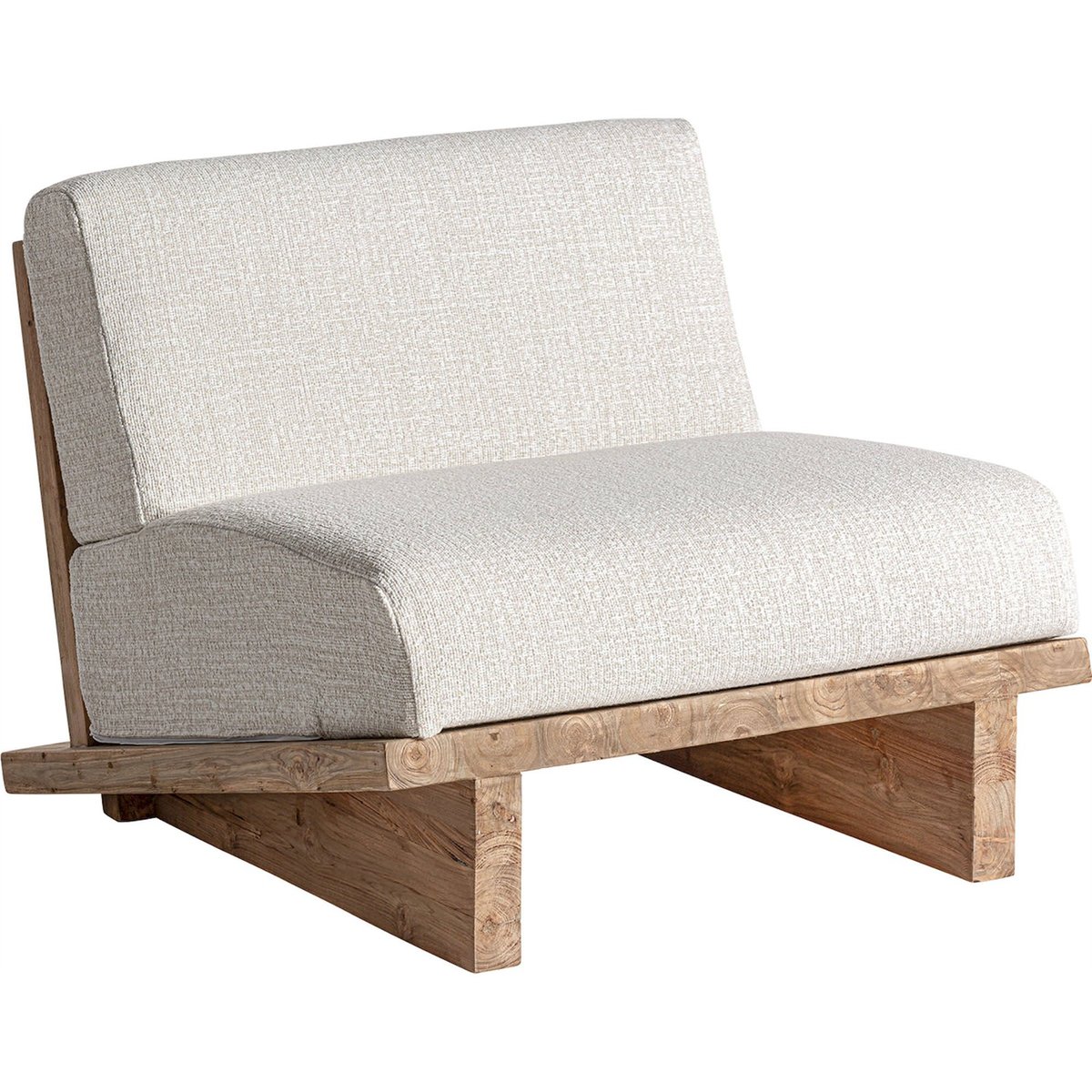 Fauteuil en chêne et corde esprit artisanal chêne marron et corde naturelle, RECOLLECTION