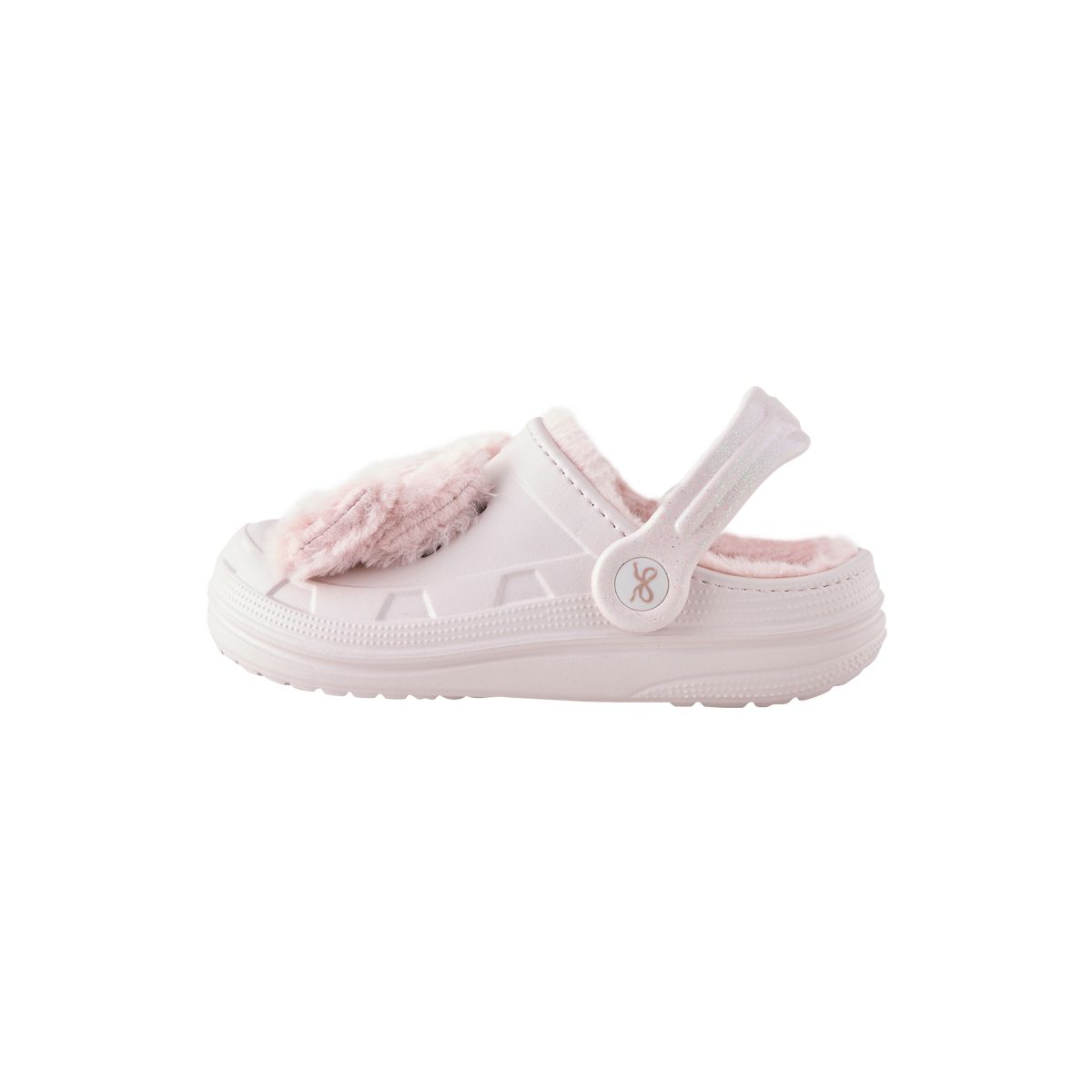Chaussons style sabots doublés d'imitation fourrure noeud rose, NEXT
