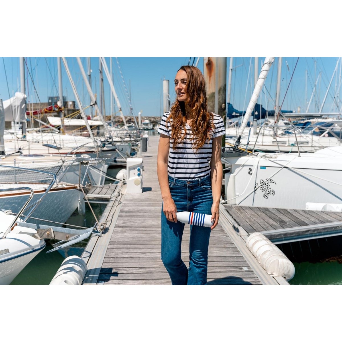 Bouteille isotherme Bottle Up Sailor 500ml blanc, LES ARTISTES PARIS