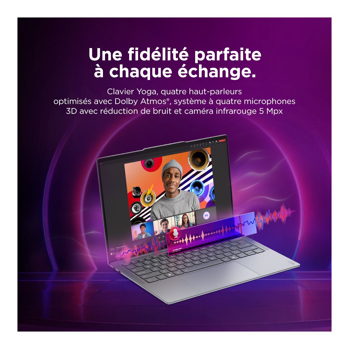 Ordinateur portable Yoga Slim 7 14IPH11 14" OLED Intel Core Ultra 5 322 16 Go RAM LPDDR5x SSD 512 Go couleur unique, LENOVO