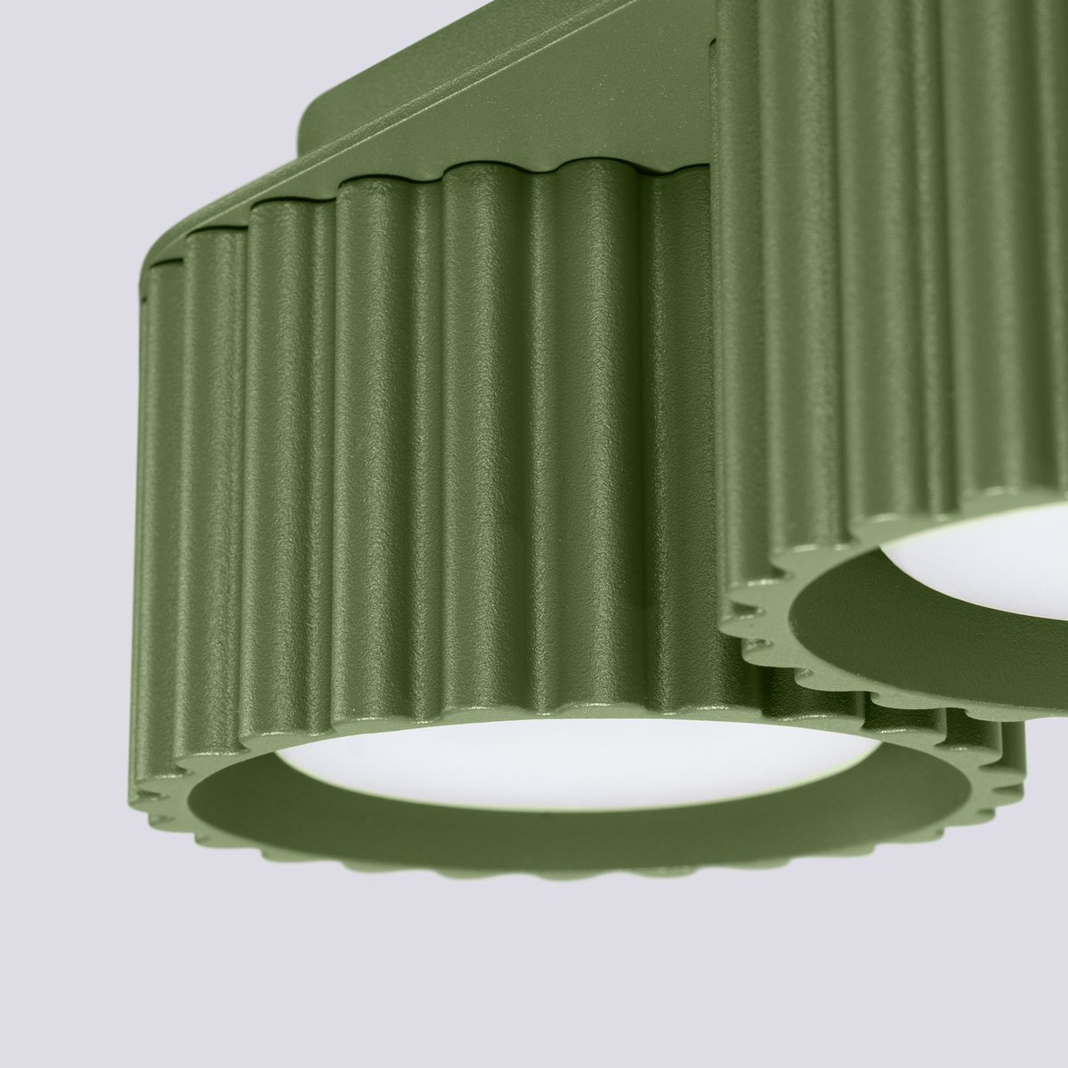 Plafonnier Aluminium Vert Olive Gx53 2 Aura vert, EDEN