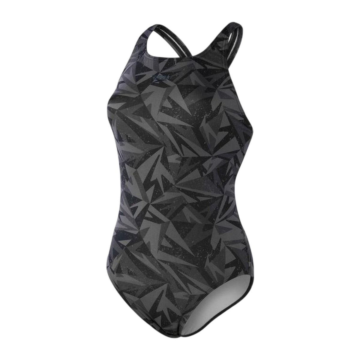 Maillot de bain 1 pièce motif/style géométrique HYPER BOOM ALLOVER MEDALIST noir, SPEEDO