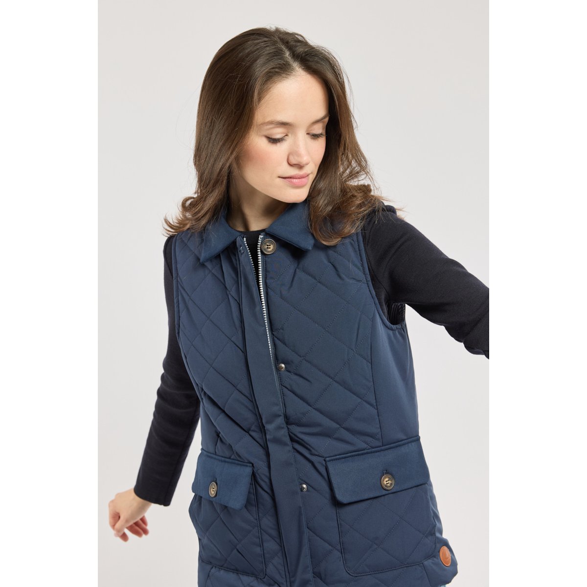 Veste sans manche BACCARAT marine, BERMUDES