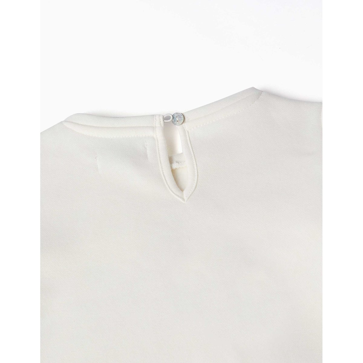 Sweat en coton peigné avec renne imprimé beige clair, ZIPPY