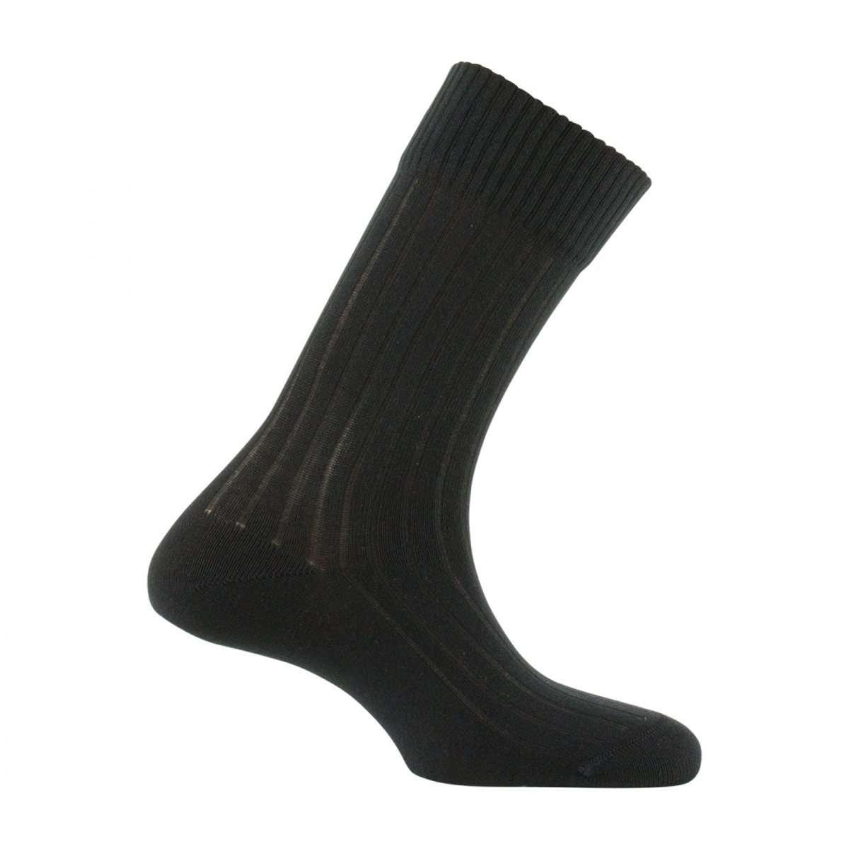 Chaussettes fil recyclé Made in France jean noir, KINDY