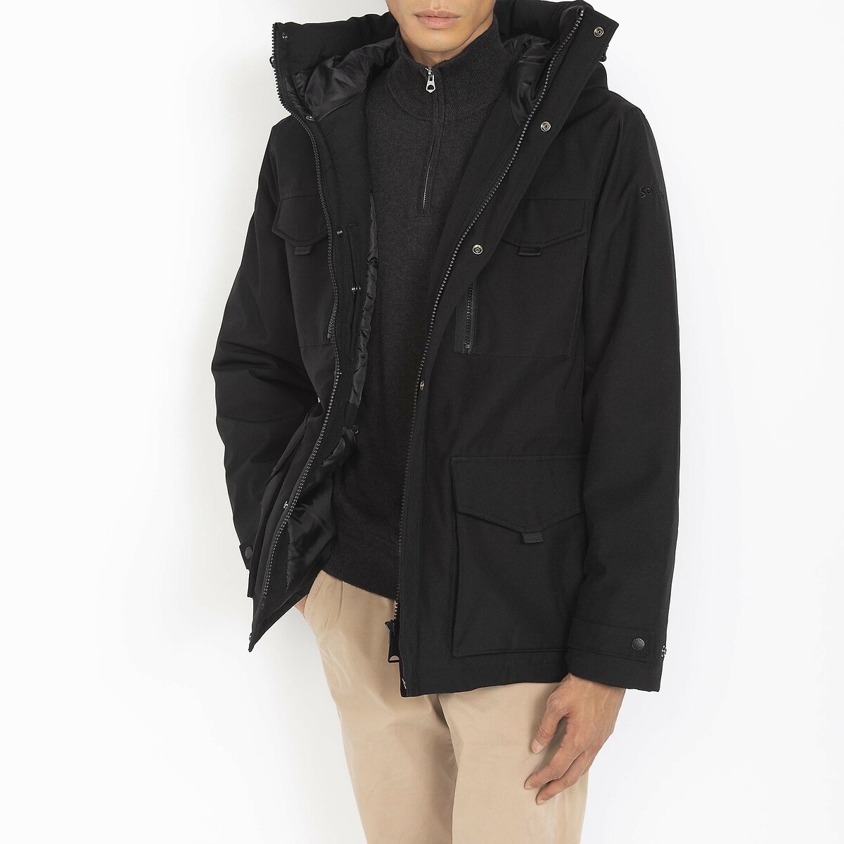 Broomfield Coat with Pockets black, SCHOTT