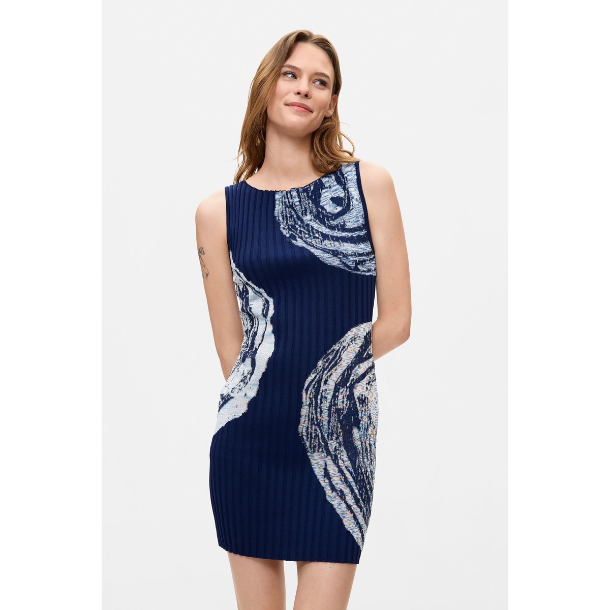Robes sans manches imprimées bleu, DESIGUAL