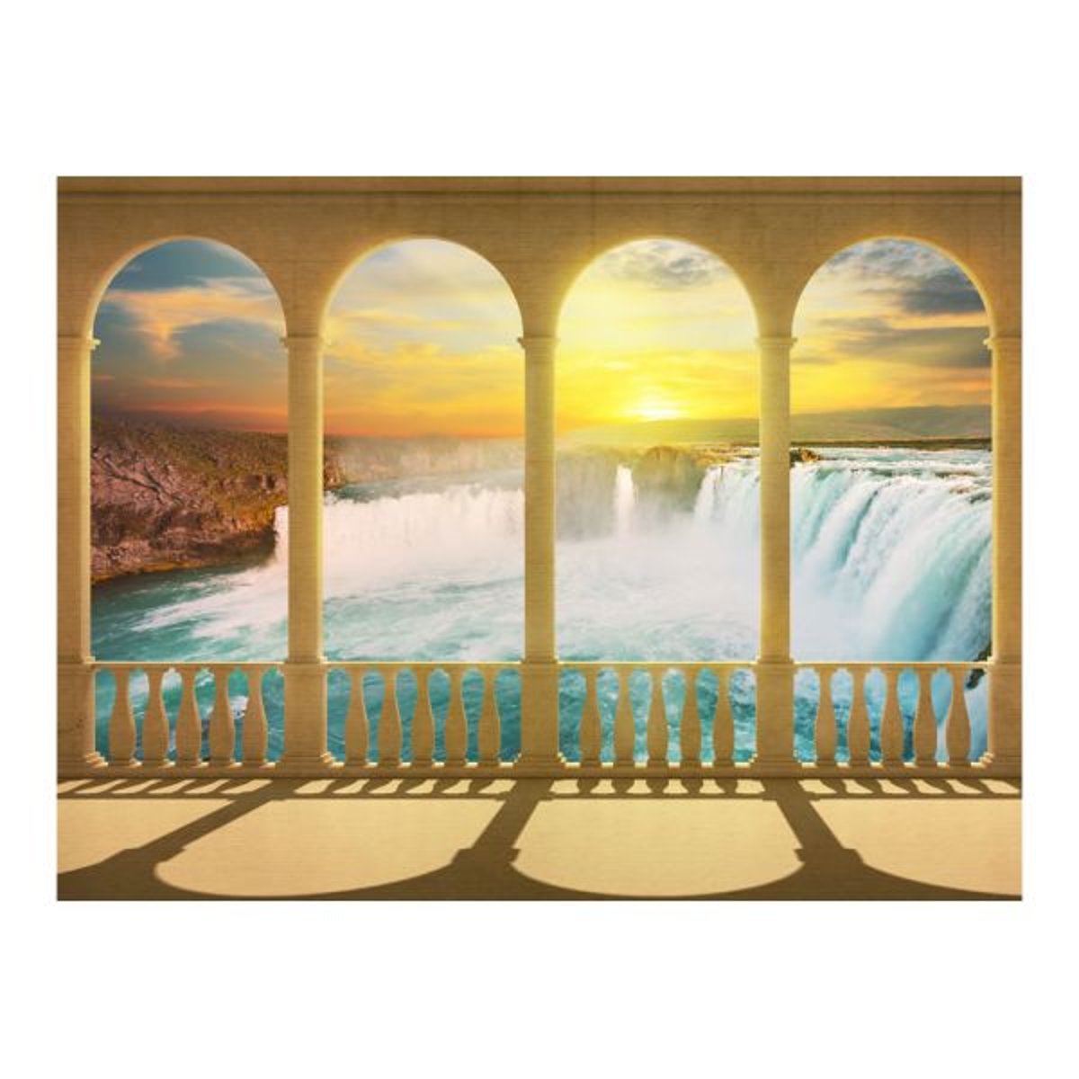 Papier peint intissé panoramique Fantaisie Dream about Niagara Falls beige, EDEN