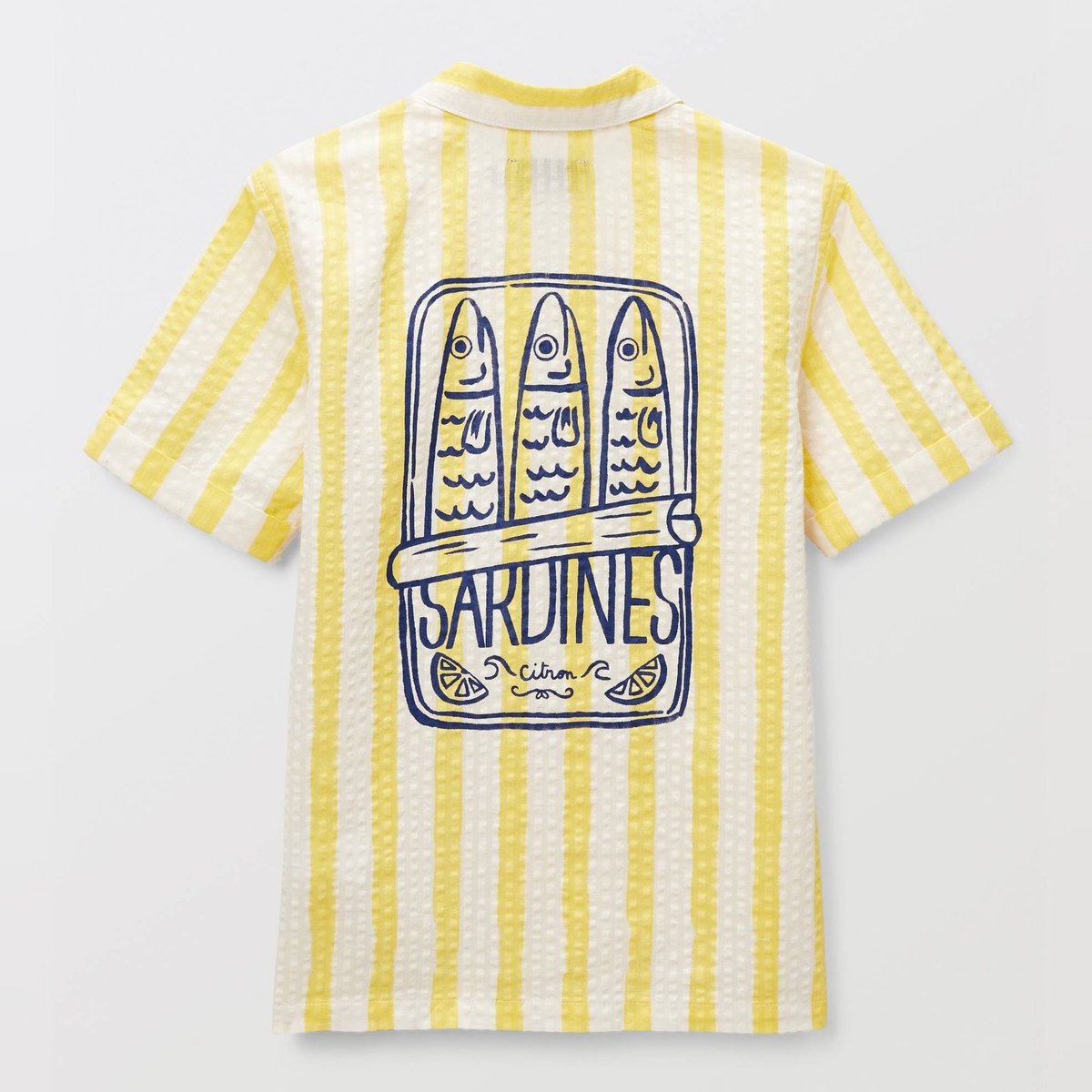 Chemise manches courtes imprimée en seersucker en coton tweety, MONOPRIX