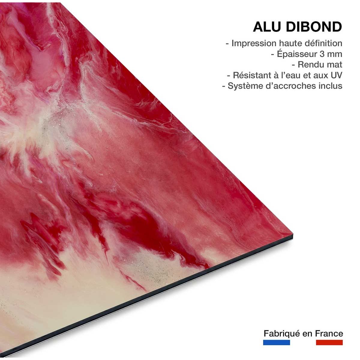 Tableau vanille fraise tableau alu dibond, HEXOA
