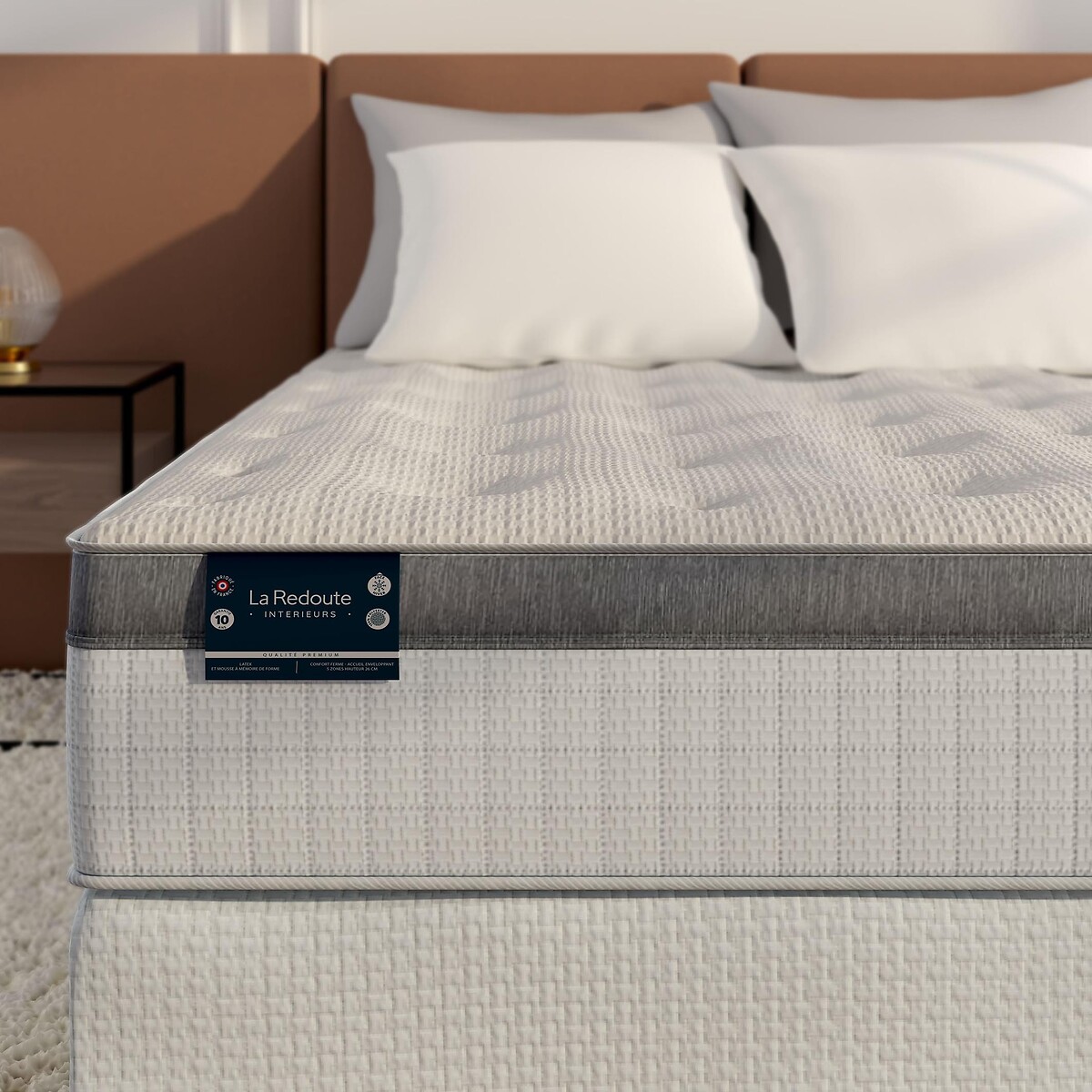 Premium-Boxspringbett weiss, LA REDOUTE INTERIEURS
