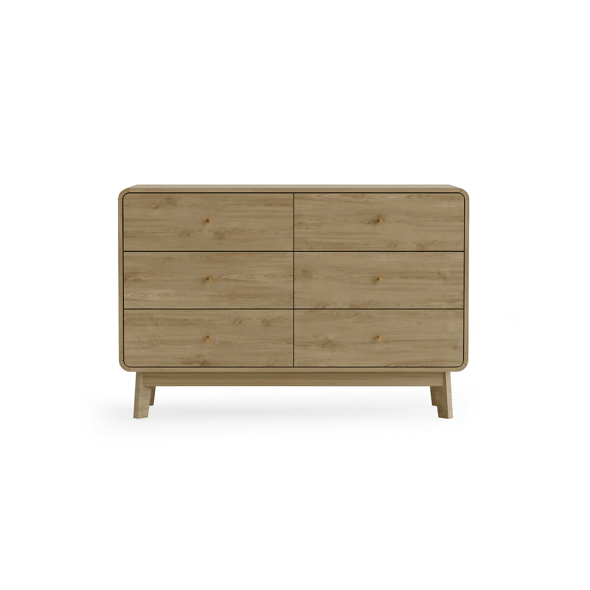 Seluna Retro Oak 6 Drawer Dresser natural oak, SO'HOME