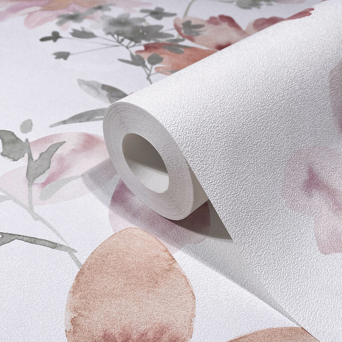 Papel de parede Kylie floral, INTERELIFE branco/rosa/verde, INTERELIFE