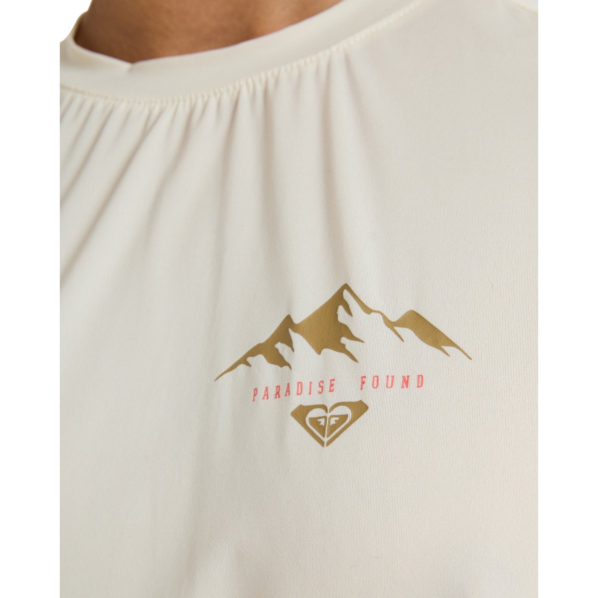 T-Shirt de sport, manches courtes, col rond, . blanc whisper white, ROXY