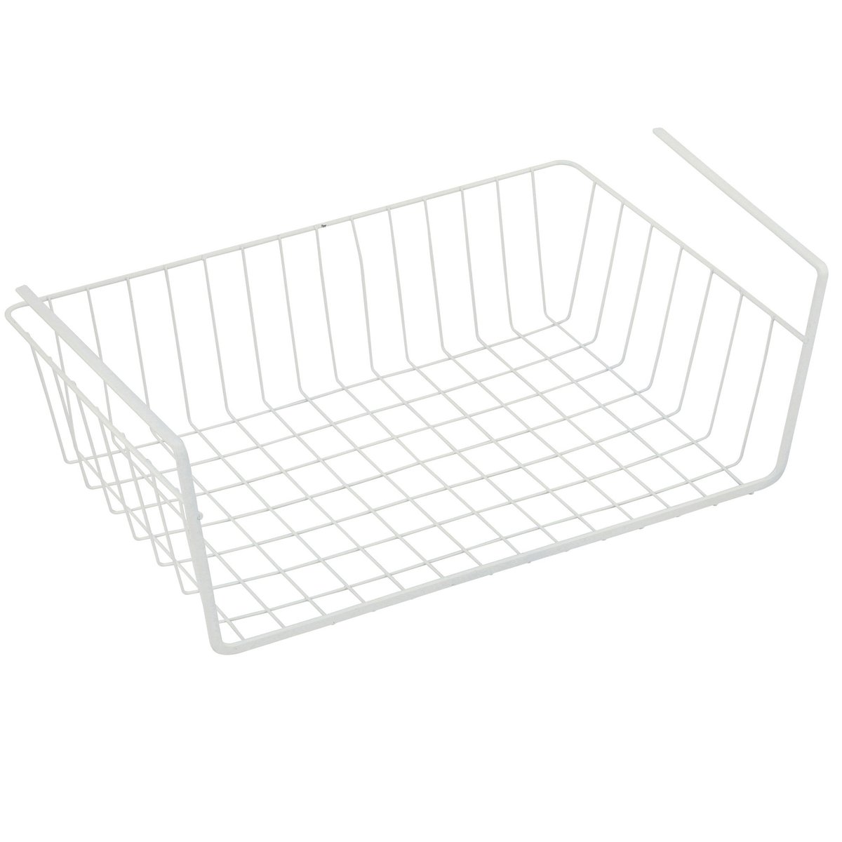 Panier de rangement à suspendre en métal blanc blanc, WADIGA