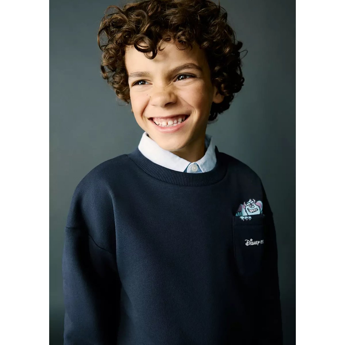 Sweat-shirt Monstres & Cie bleu marine, MANGO BABY