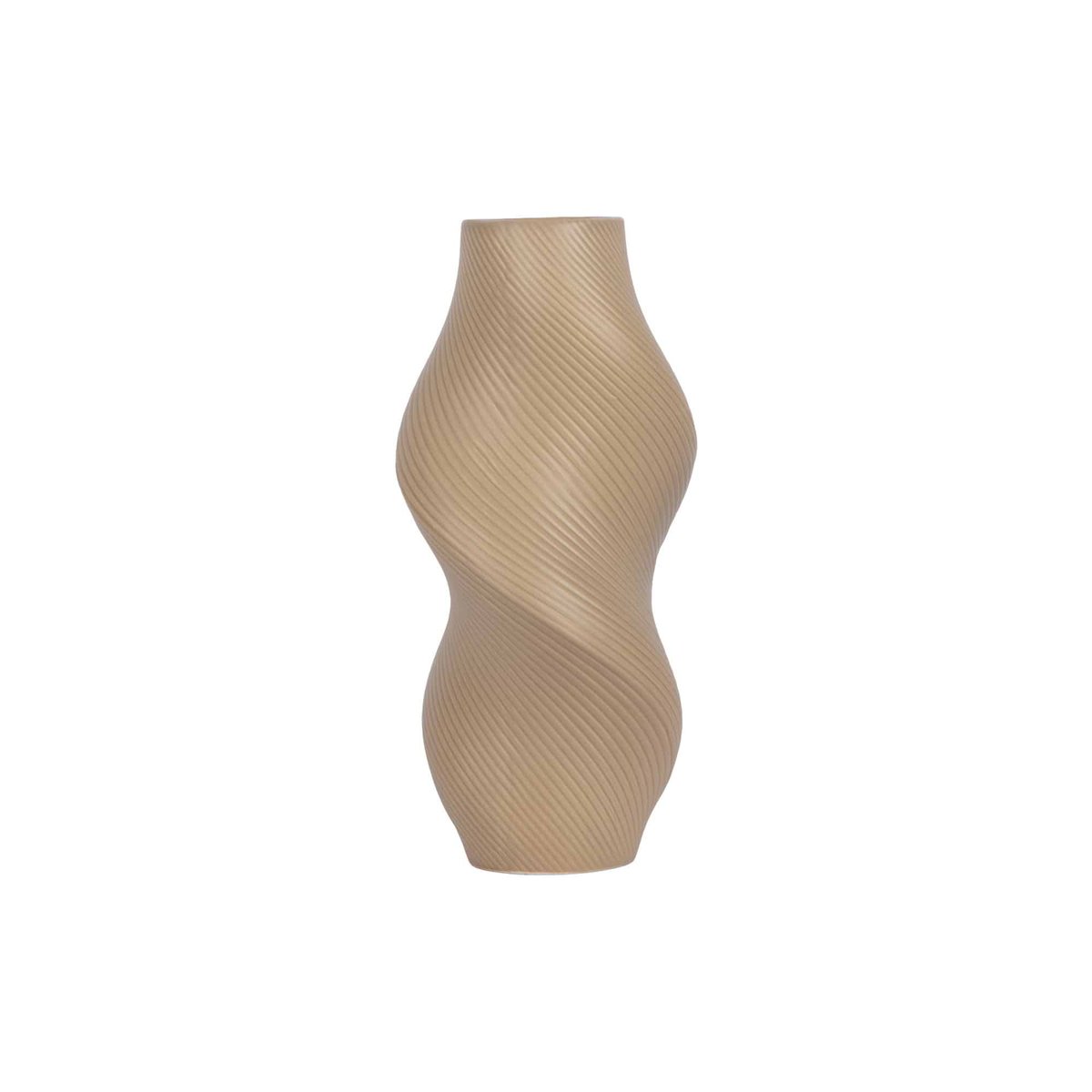 Vase Céramique PARIS TWISTED brun clair, PRESENT TIME