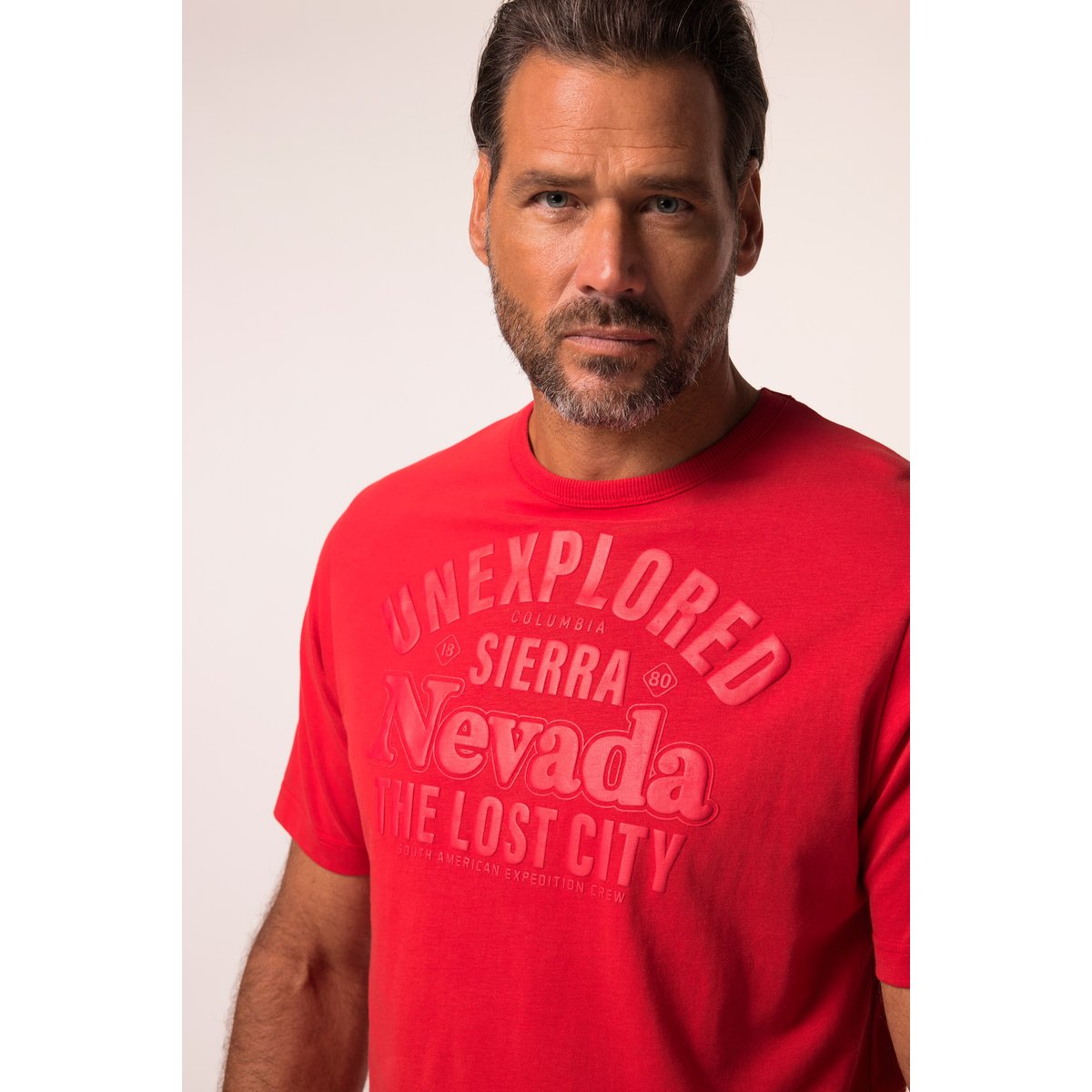 T-shirt, manches courtes et imprimé poitrine piment rouge, JP1880
