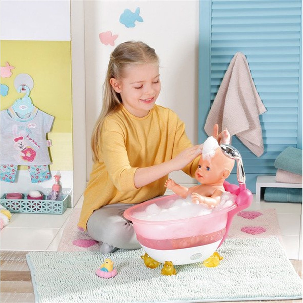 Baby born Bath Baignoire rose, ZAPF CREATION