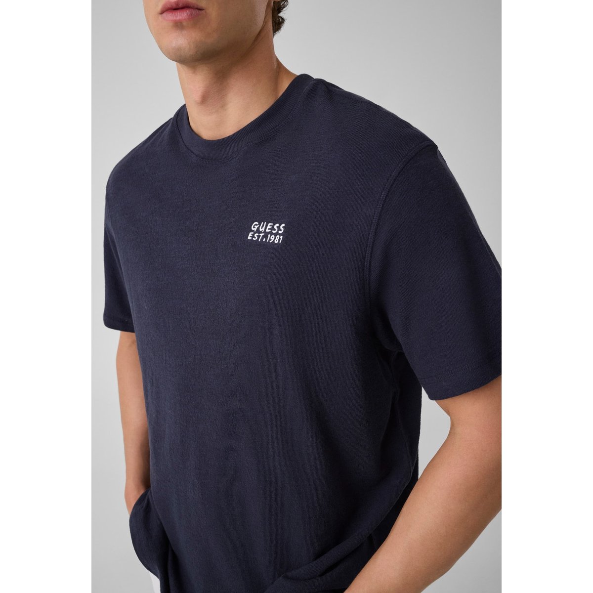 T-Shirt Imprimé bleu foncé, GUESS