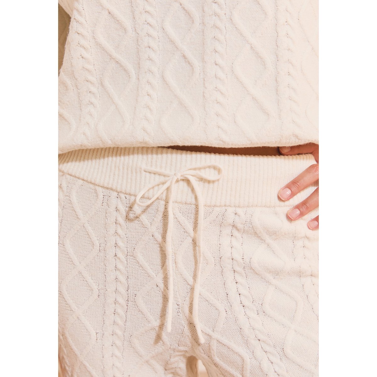 Pantalon en maille BLANCA ecru, ETAM