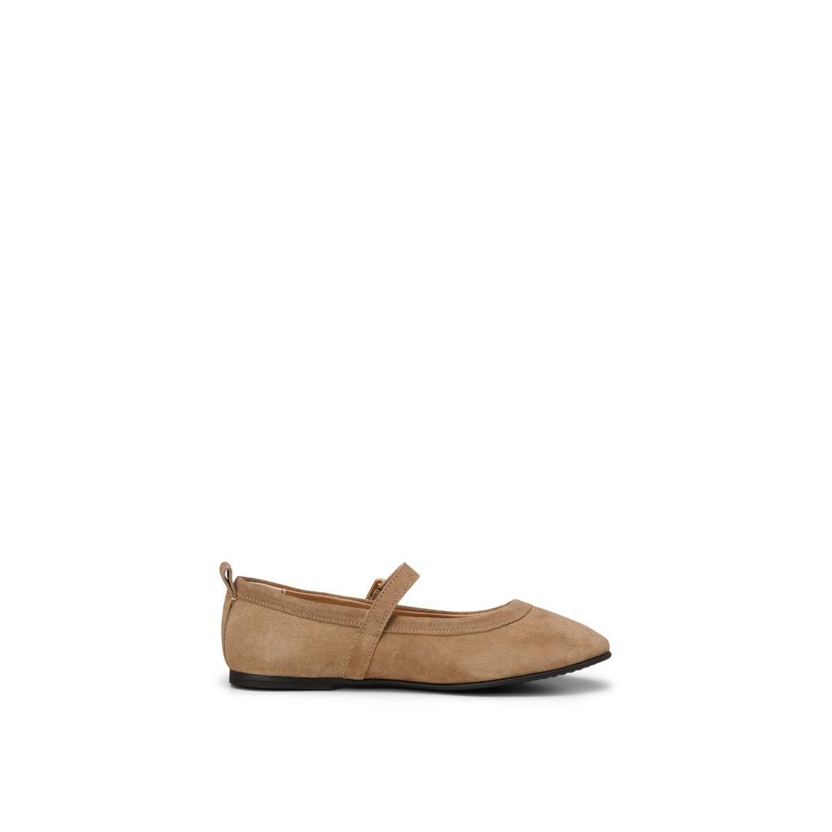 Ballerine modèle Gina en cuir velours huilé marron clair, MARC O'POLO