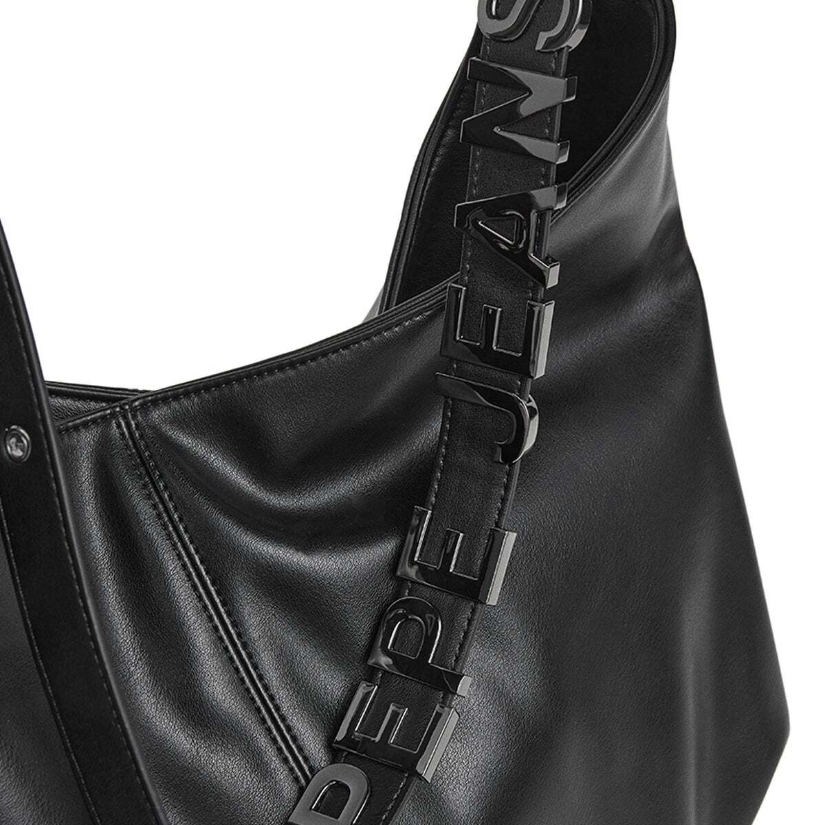 Sac Cabas Effet Cuir noir, PEPE JEANS