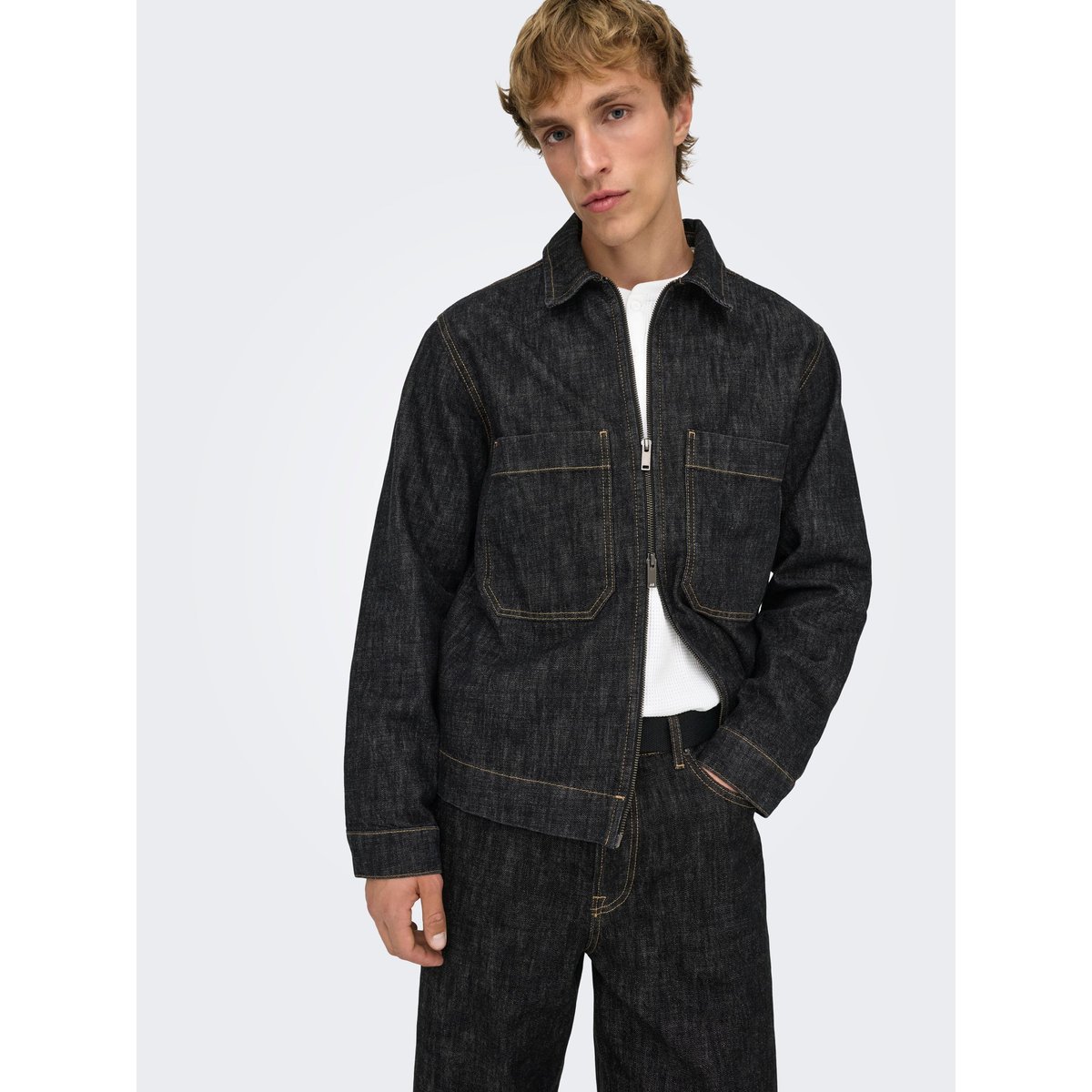 Veste En Jean black denim, ONLY & SONS