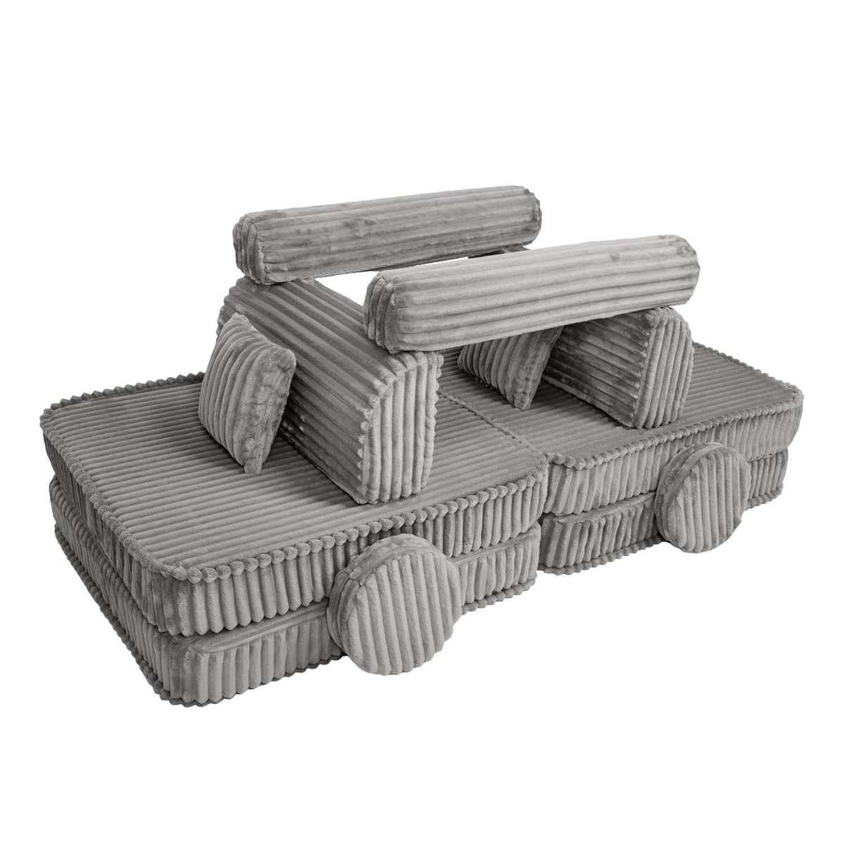 Canapé de jeu premium enfant 10 pcs CHURROS beige, MEOW BABY
