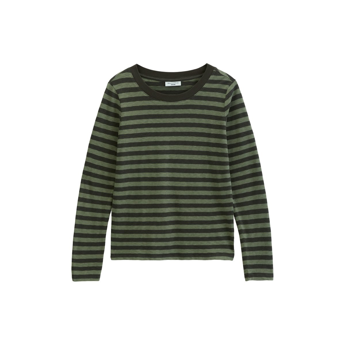 T-shirt long régulier en Heavy Slub Jersey gris, MARC O’POLO DENIM