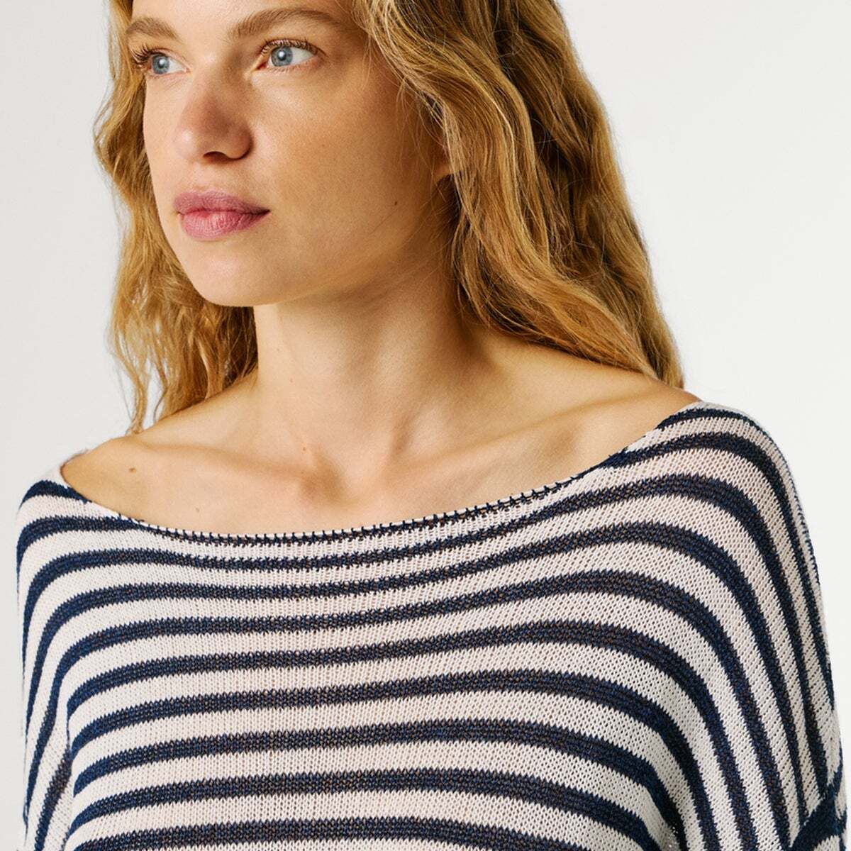 Pull En Maille À Rayures bleu dulwich, PEPE JEANS