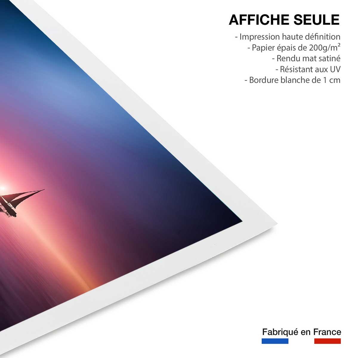 Poster navigation sous le sunset affiche seule, HEXOA