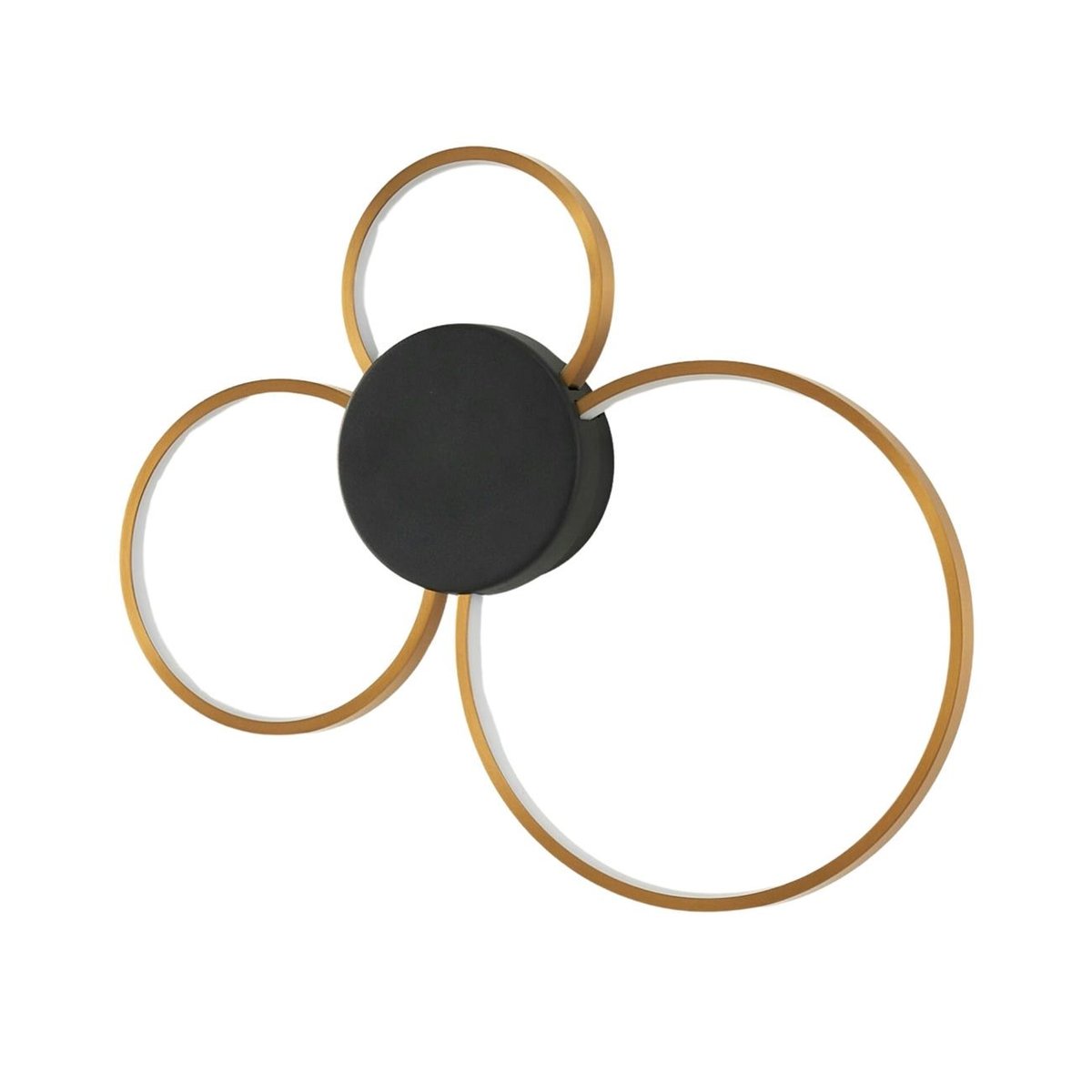Plafonnier ou applique dimmable LED - ALISA noir et doré, KOSILUM