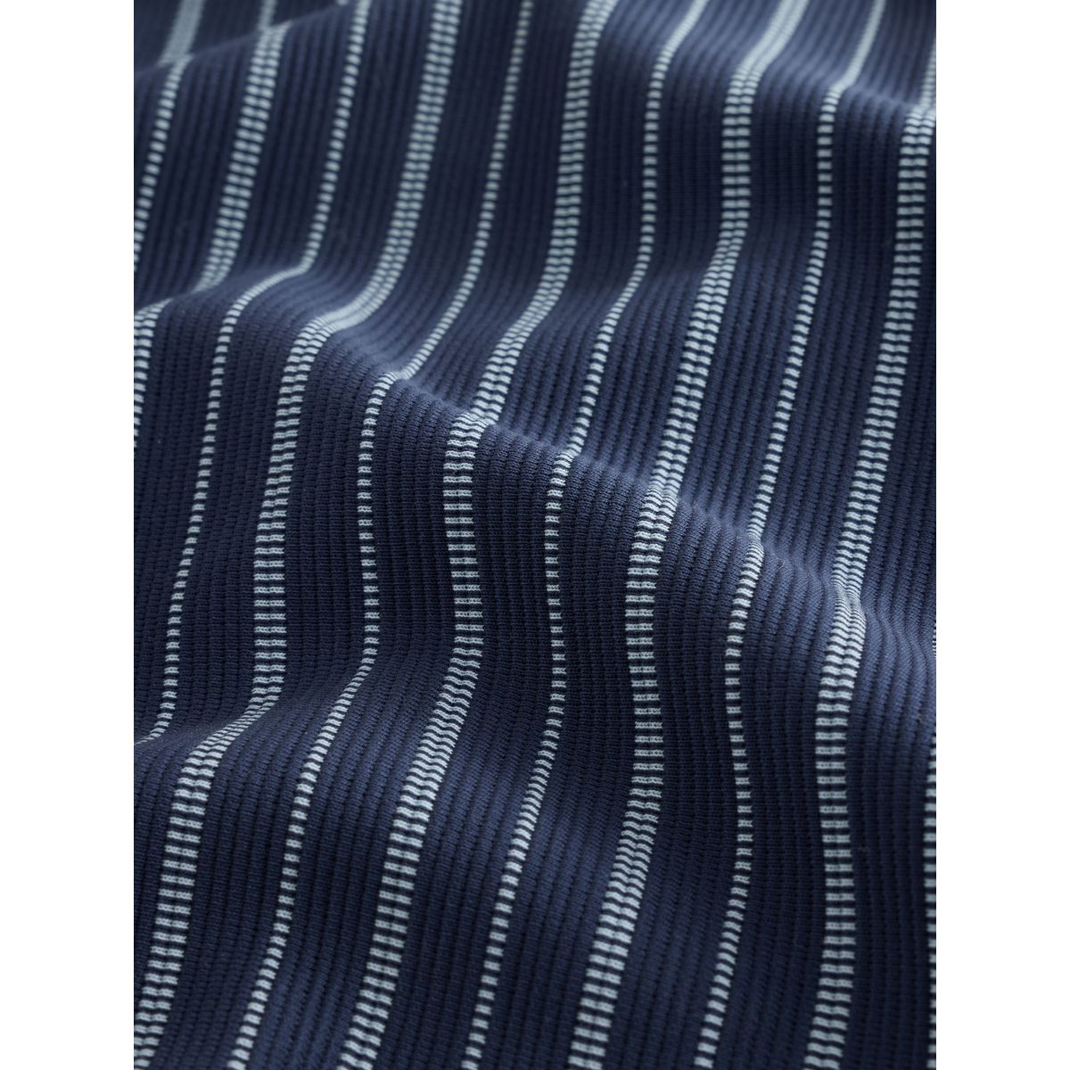 Polo standard en supima à rayures verticales bleu, NEXT