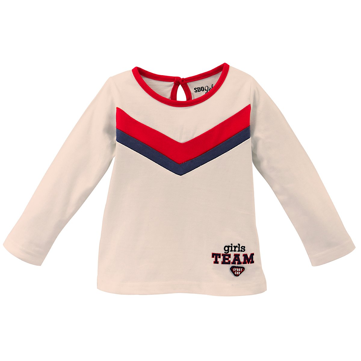 T-shirt fille ecru manches longues beige, SUCRE D'ORGE
